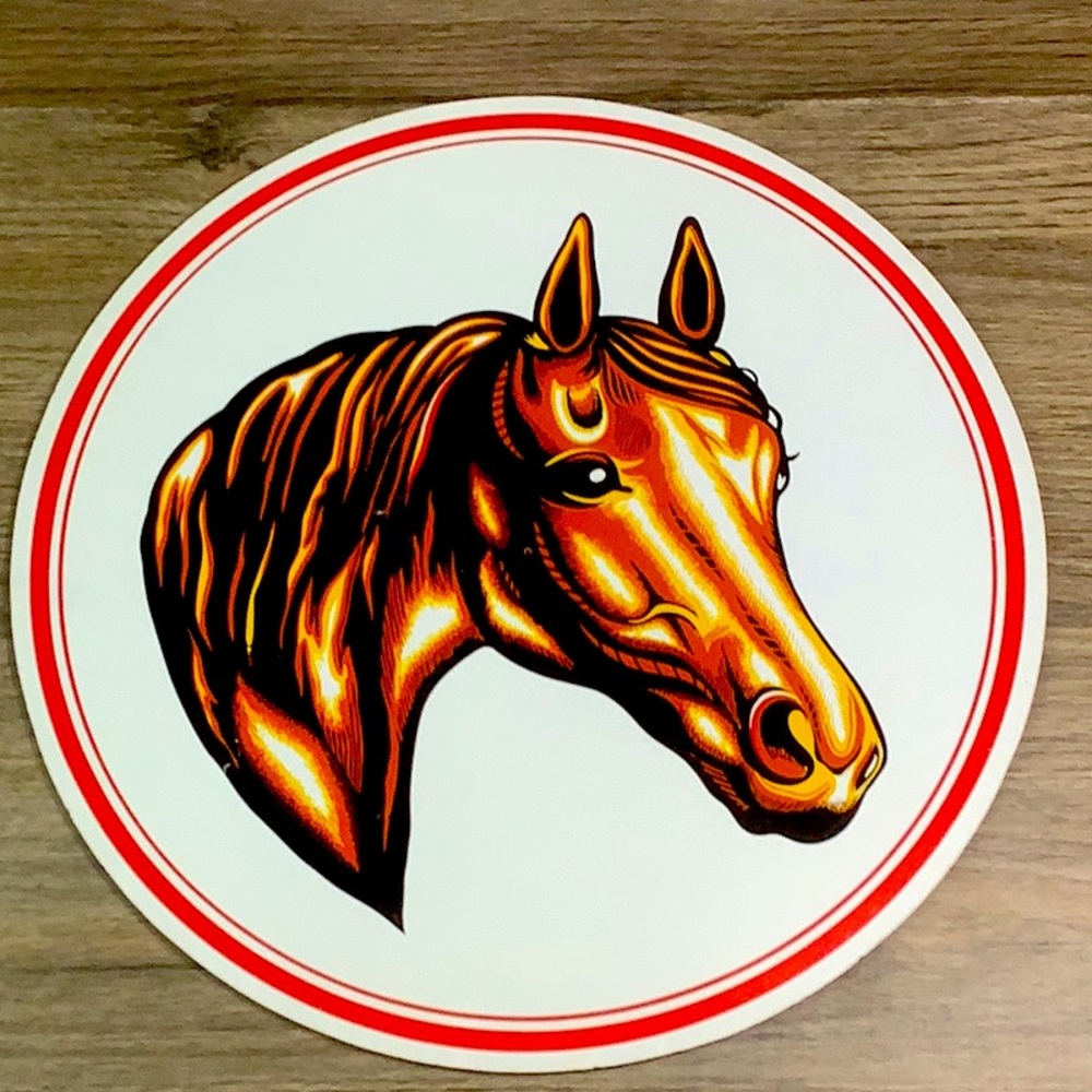 Bright and colorful Horse / animal barn protection sign